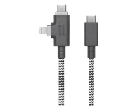 Native Union Belt Cable Duo Pro 240W USB-C – Lightning/USB-C 2,4m zebra - 1275947 - zdjęcie 2